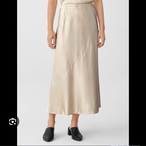 ✨ Brand New Eileen Fisher Stretch Silk Charmeuse Bias Skirt ✨